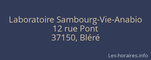 Laboratoire Sambourg-Vie-Anabio