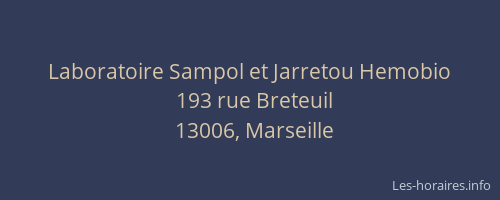 Laboratoire Sampol et Jarretou Hemobio