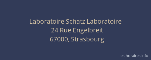 Laboratoire Schatz Laboratoire