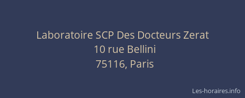 Laboratoire SCP Des Docteurs Zerat