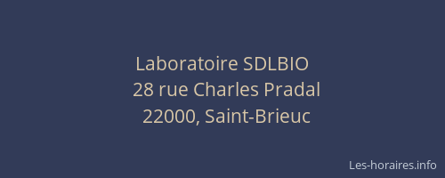 Laboratoire SDLBIO