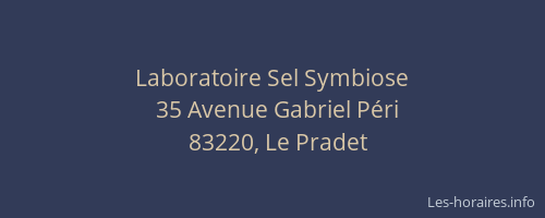 Laboratoire Sel Symbiose