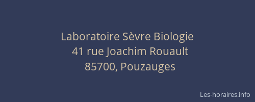 Laboratoire Sèvre Biologie