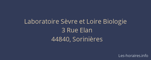 Laboratoire Sèvre et Loire Biologie
