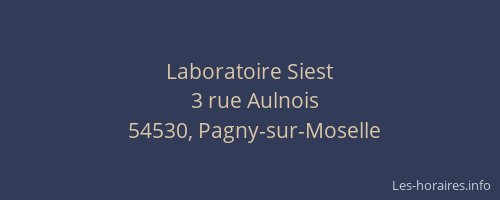 Laboratoire Siest