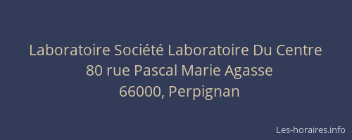 Laboratoire Société Laboratoire Du Centre