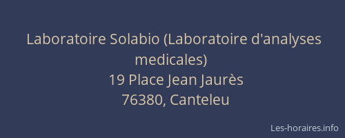 Laboratoire Solabio (Laboratoire d'analyses medicales)