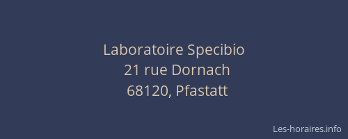 Laboratoire Specibio