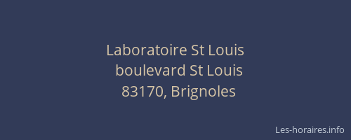 Laboratoire St Louis