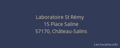 Laboratoire St R&eacute;my