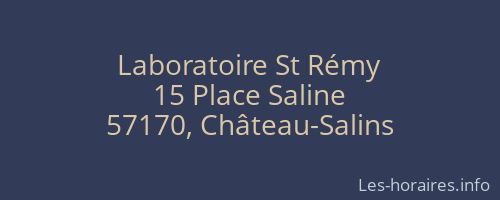 Laboratoire St Rémy