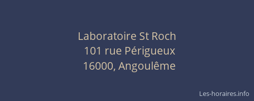 Laboratoire St Roch