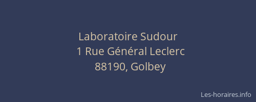Laboratoire Sudour