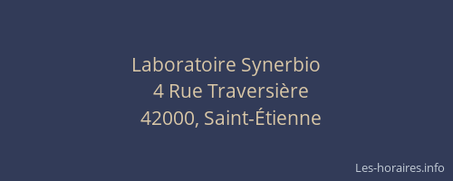 Laboratoire Synerbio
