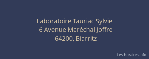 Laboratoire Tauriac Sylvie