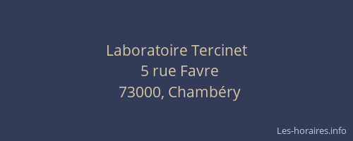 Laboratoire Tercinet