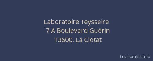 Laboratoire Teysseire