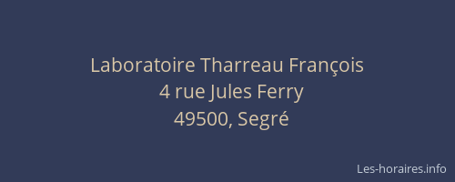Laboratoire Tharreau François