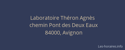 Laboratoire Théron Agnès