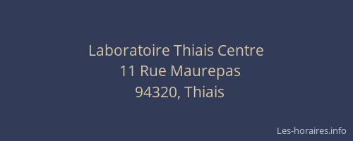 Laboratoire Thiais Centre