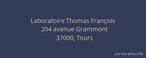 Laboratoire Thomas François