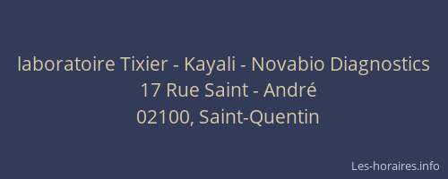 laboratoire Tixier - Kayali - Novabio Diagnostics