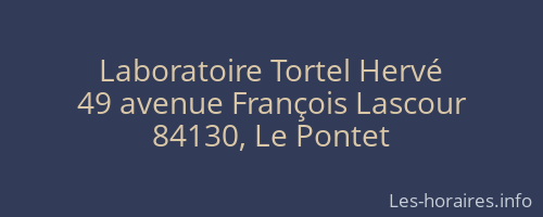 Laboratoire Tortel Hervé