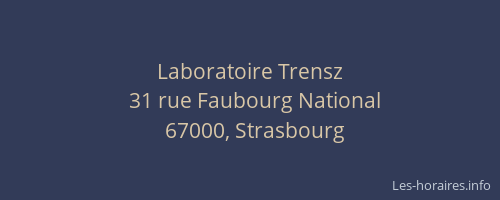 Laboratoire Trensz