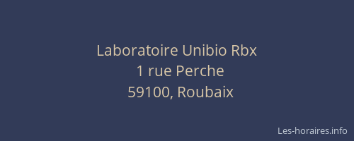 Laboratoire Unibio Rbx
