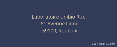 Laboratoire Unibio Rbx