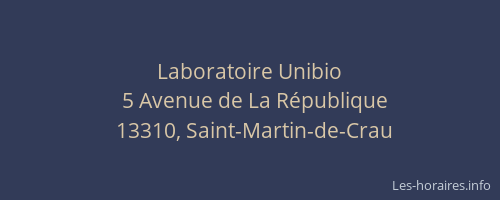 Laboratoire Unibio