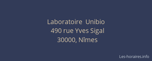 Laboratoire  Unibio