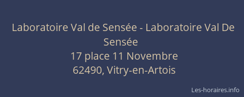 Laboratoire Val de Sens&eacute;e - Laboratoire Val De Sens&eacute;e