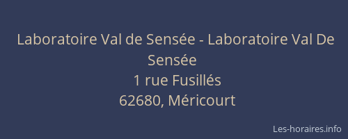 Laboratoire Val de Sens&eacute;e - Laboratoire Val De Sens&eacute;e