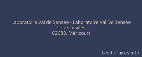 Laboratoire Val de Sensée - Laboratoire Val De Sensée