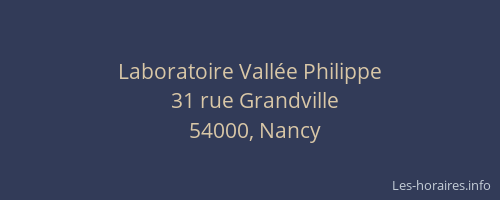 Laboratoire Vallée Philippe