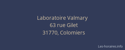 Laboratoire Valmary
