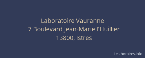Laboratoire Vauranne