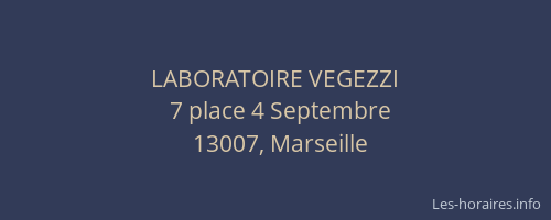 LABORATOIRE VEGEZZI