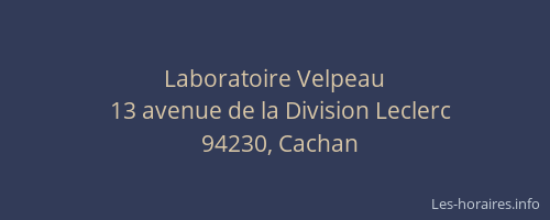 Laboratoire Velpeau