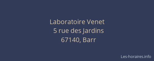 Laboratoire Venet