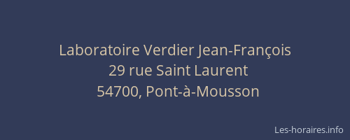 Laboratoire Verdier Jean-Fran&ccedil;ois