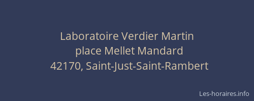 Laboratoire Verdier Martin