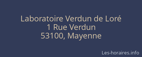 Laboratoire Verdun de Loré