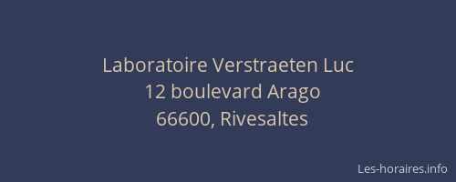 Laboratoire Verstraeten Luc