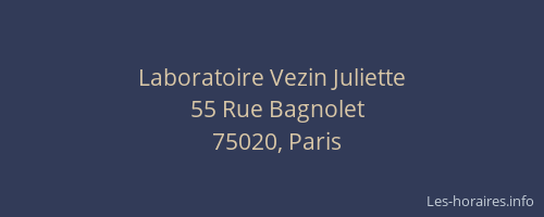 Laboratoire Vezin Juliette