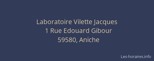 Laboratoire Vilette Jacques