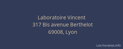Laboratoire Vincent