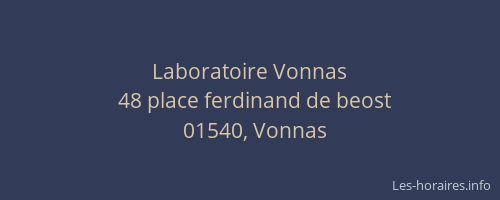 Laboratoire Vonnas