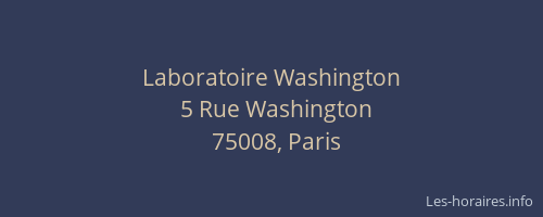 Laboratoire Washington